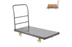 China 2000lbs Heavy Duty Platform Trolley Q235 Folding Flatbed Cart supplier