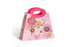 China Custom Promotional Flat Bottom Paper Bags Champion Printing Die Cutting Handles supplier