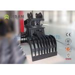Hydraulic Stone Square Rotating Demolition Grapple , Excavator Sorting Grab for sale