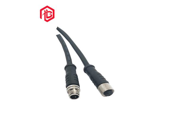 PVC Rubber Nylon 3Pin M8 Waterproof Connector Withstand 1.5KV Date Transfer