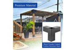 China Powder Coated Modular Pergola Kit with Balcony Wood Stand Kit and Steel Brackets supplier
