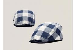 China Cotton Fabric Custom Personalized Hats Fashion Lattice Appearance With Curved Brim supplier