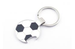 China Souvenir Engraved Metal Keychains One Or Double Side Football Shape supplier