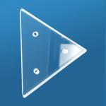 High Temperature Resistant Fused Quartz Plate Transparent Triangular Shape With Hole for sale