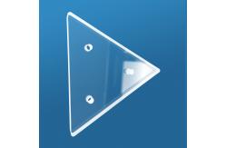 China High Temperature Resistant Fused Quartz Plate Transparent Triangular Shape With Hole supplier