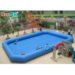 Inflatable Swimming Pool Double - Stitched Blue Inflatable Pool Float For Commercial Water Park for sale