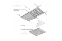 China Aluminum Random Perforated Ceiling Design PVDF Coated Hallway Ceiling Design supplier