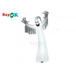 Tarpaulin Inflatable Holiday Decorations Halloween Blow up Led White Ghost