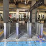 High-Speed Electronic Quick-Pass Turnstile Security Contactless Metro Turnstyle with Face & Card Multiple Recognition for sale