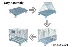 China 40x32x33 Inch Collapsible Metal Storage Containers , Industrial Collapsible Containers supplier