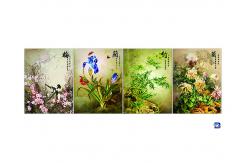 China 3D 30x40cm Triple Transition Flower Wall Poster 3 Images For Restaurant supplier
