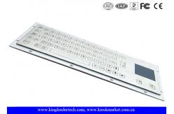 China Brushed IP65 Kiosk Metal Industrial Keyboard With Touchpad Panel Mount From The Back supplier
