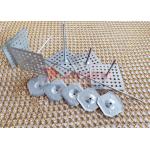 50MM Perforated Aluminum Metal Rock Wool Insulation Pins for sale