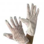 M / L Non Slip Palm Anti Static Gloves With 10mm Polyester Striped Hand Back for sale