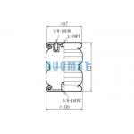 GUOMAT 2B2200 Double Convoluted Industrial Air Spring 1/4NPT Air Inlet Suspension Air Shock for sale