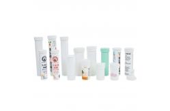 China Customized Plastic Packaging Vitamin C Effervescent Tablet Tube with Desiccant Cover supplier