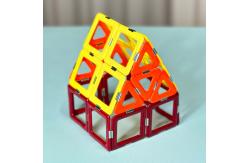China Small House Magnetic Shapes For Building ,  Magnetic Tiles Construction Set 3 Years + supplier