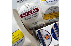 China Silver Vinyl Self Adhesive Labels On A Roll 40mm Round Self Stick Labels supplier