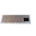 Brushed IP65 Kiosk Metal Industrial Keyboard With Touchpad  , rear panel mount