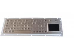 China Brushed IP65 Kiosk Metal Industrial Keyboard With Touchpad  , rear panel mount supplier