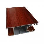 6063 Customized Wood Finish Extruded Aluminium Window Profile / Aluminum Door Sections For Building for sale
