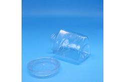 China Food Grade Cookie Food Candy Triangle Shape PET Plastic transparent Jar clear Lid supplier