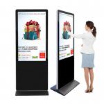 55 Inch Floor Stand Android Digital Signage LCD Advertising Touch Screen Totem Kiosk With Remote Managing Software for sale