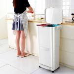 Double-layer Kitchen Household Dry and Wet Separation with Lid Deodorant Pedal Sorting Trash Can for sale