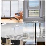 Residential Stripe Privacy Decorative Window Film Static Cling Sticker PVC