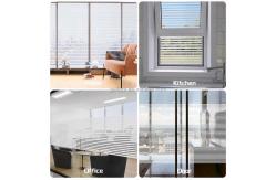 China Residential Stripe Privacy Decorative Window Film Static Cling Sticker PVC supplier