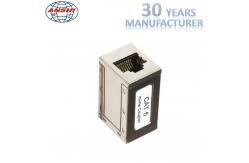 China RJ45 Cat6 Shielded Keystone Jack Metal Material Straight Through Install supplier