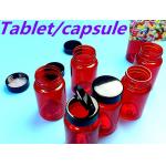 100ml Red Pharmacy Pill Bottles PET Plastic Prescription Bottles for sale