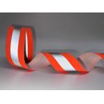 Cotton Fire Resistant Reflective Tape 7.5cm Width Sew On Orange-Silver-Orange for sale