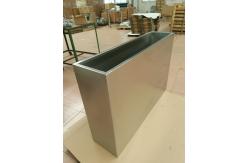 China Custom Stainless Steel Rectangular Garden Planter Extra Large Metal Flower Pot supplier