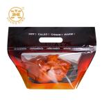 Custom Handheld Hole Roast Chicken Packaging Bag Plastic Roast Grilled Chicken Bag With Zipper for sale