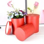 Round Shape Cardboard Paper Gift Packaging Box For Flowers Custom Logo Printing for sale
