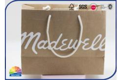 China 4C Print Kraft Paper Bags Matte Lamination With Cotton Handles supplier