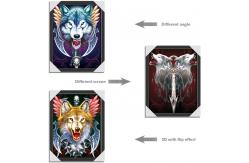 China Custom Bear Design 3D Lenticular Picture , 3D Flip Picture Decration supplier