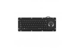 China Low-cost Rugged Panelmount Plastic Keyboard With Tiny Trackball and 68 Keys supplier