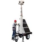 Customized Color Solar Security Surveillance 3*100 Wattage Solar Panels Small Trailer For Enterprise Park Monitoring for sale