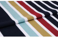 China Healthy Comfortable And Breathable Striped Knit Fabric For T-Shirt supplier