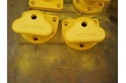 China Yellow Mooring Components Marine Single Tee Head Dock Bollard supplier