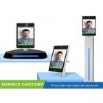 10 Inch Facial Recognition Devices , 0.5-1.5m Temperature Measurement Access Control for sale