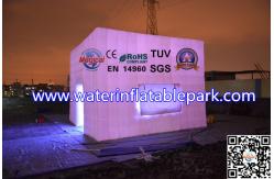 China Cube Inflatable Wedding Party Tent With Led Lighting , Inflatable Cube Booth supplier