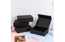 China Customized Black Magnetic Shoe Box Paperboard Fancy Packaging Box supplier