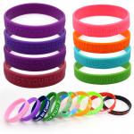 Customized Silicone Accessories Elastic Rubber Silicone Bracelets FDA for sale