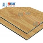 1500 X 4000mm NANO Coated Wooden Bond Aluminium Composite Panel 6mm for sale