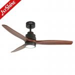 Solid Wood Ergonomic Remote LED Ceiling Fan With Dimmable DC Motor