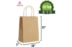 China Durable 10×5×13''  Kraft Paper Bag With Handles supplier