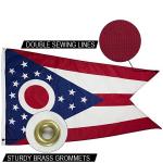 State of Ohio Flag 3x5 ft Outdoor Heavy duty Dupont Nylon US Flags Strong Canvas Heading and  Brass Grommets for sale